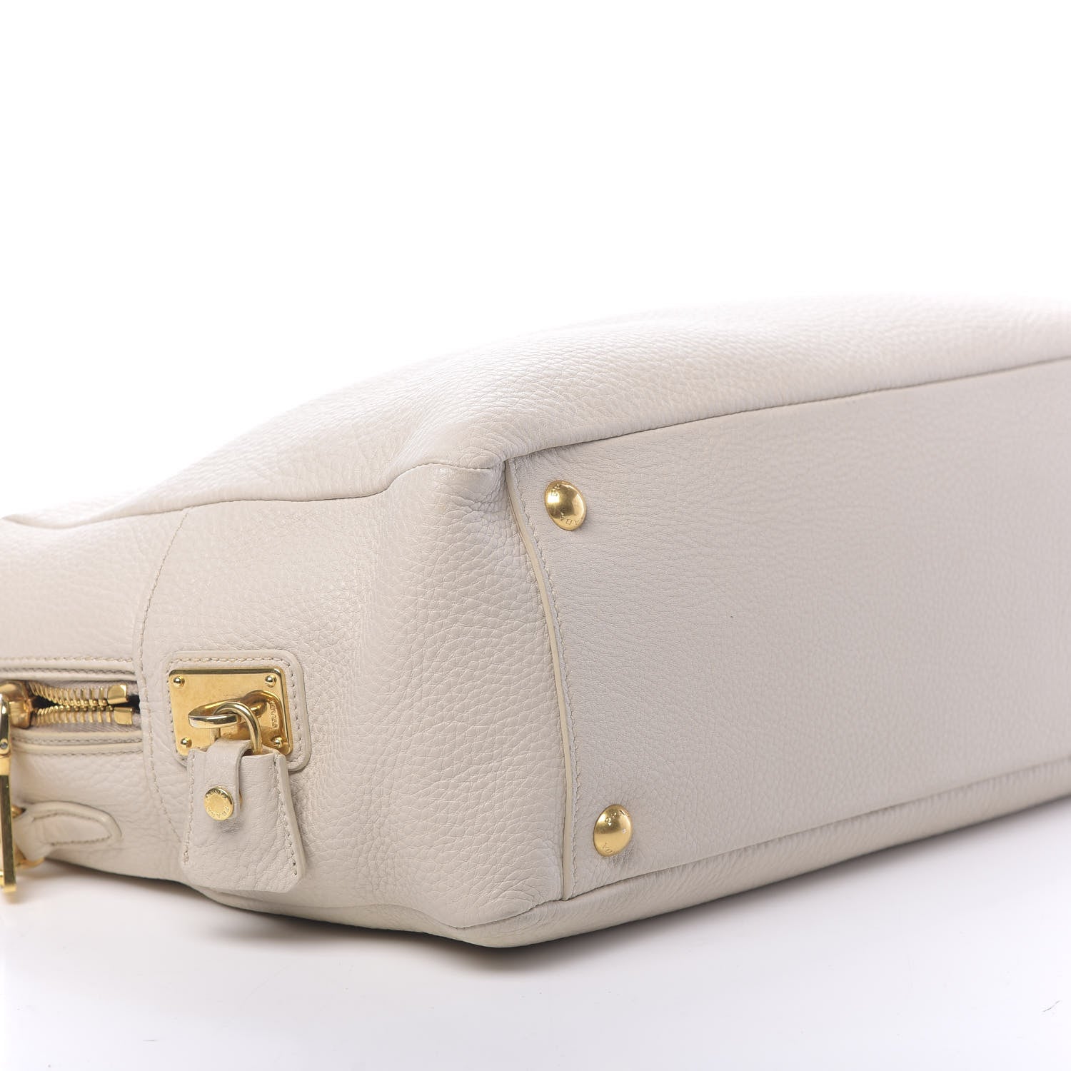Prada Vitello Daino Top Handle Shoulder Bag Talco 11 of 12