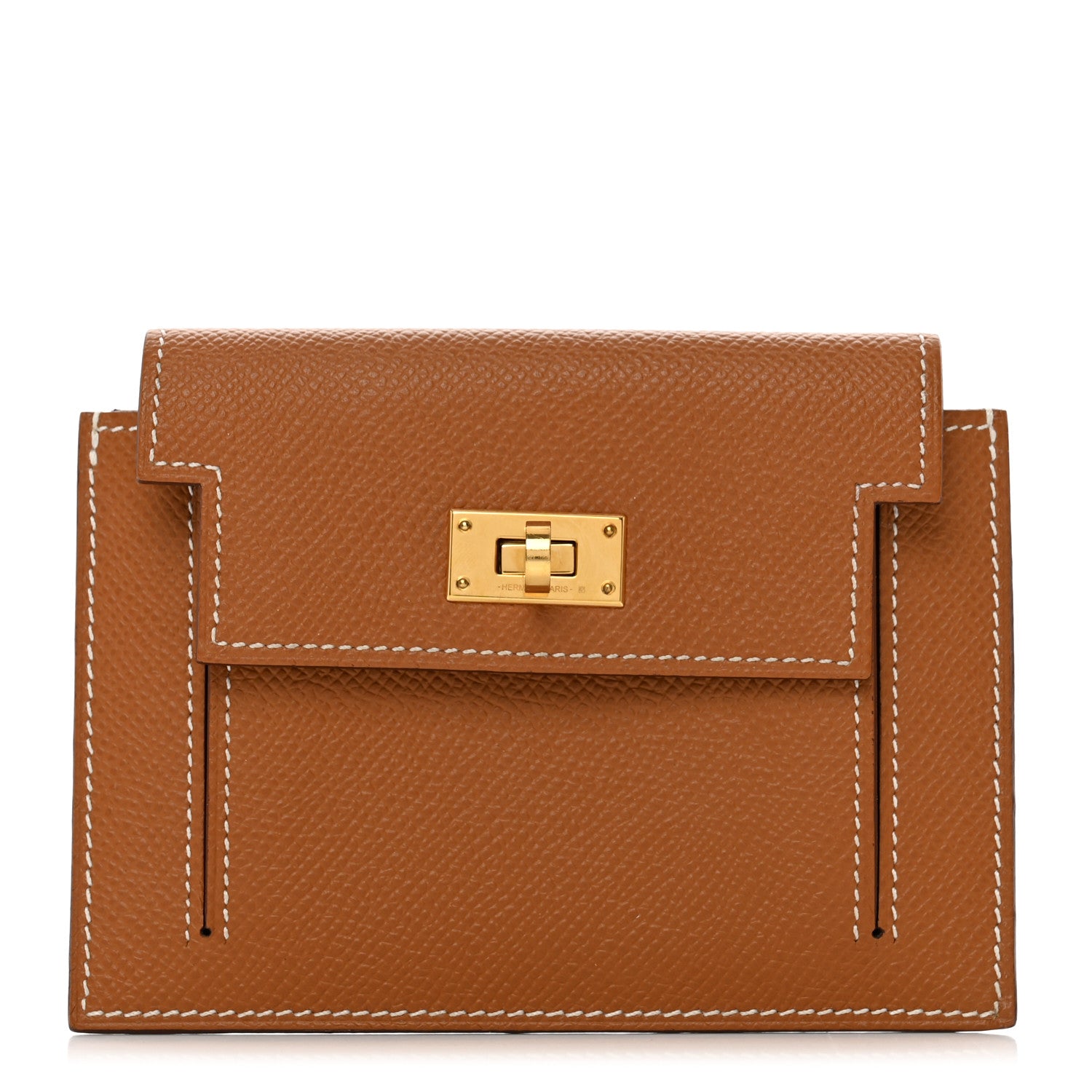 Hermes Epsom Kelly Pocket Compact Wallet Gold 1 of 8