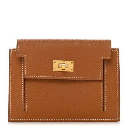 Hermes Epsom Kelly Pocket Compact Wallet Gold 1 of 8