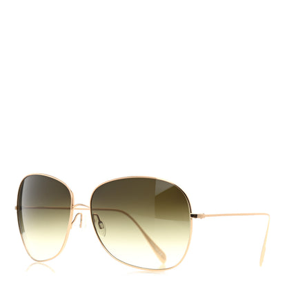 Oliver Peoples Titanium Elsie Aviator Sunglasses Gold 1 of 6