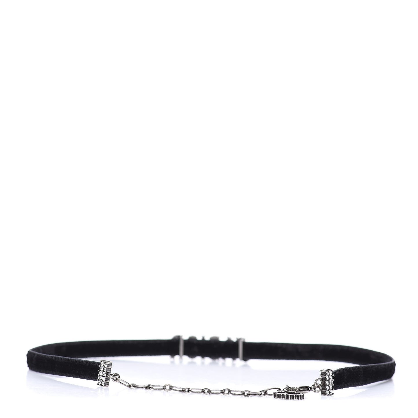Velvet Crystal J’Adior Choker Necklace Black