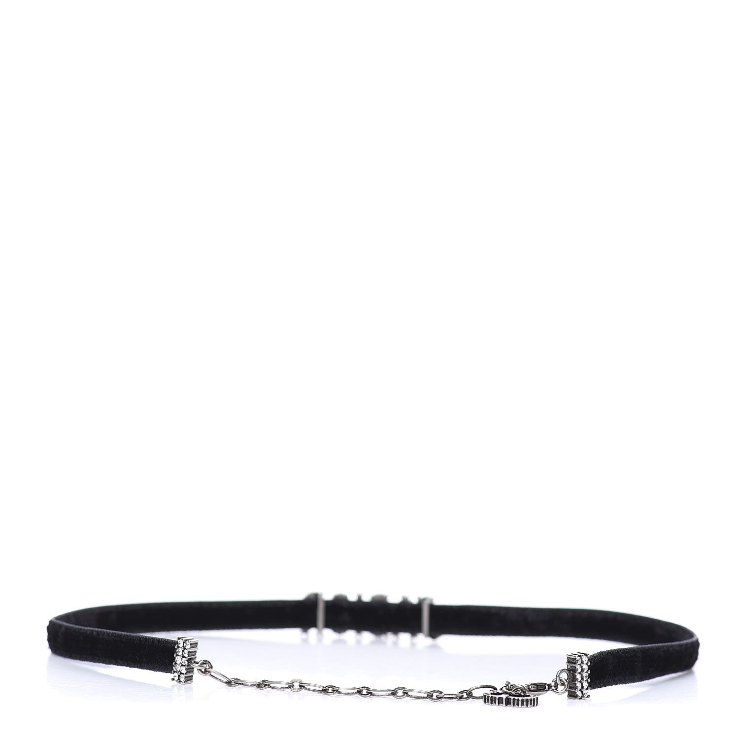 Christian Dior Velvet Crystal J’Adior Choker Necklace Black 3 of 4