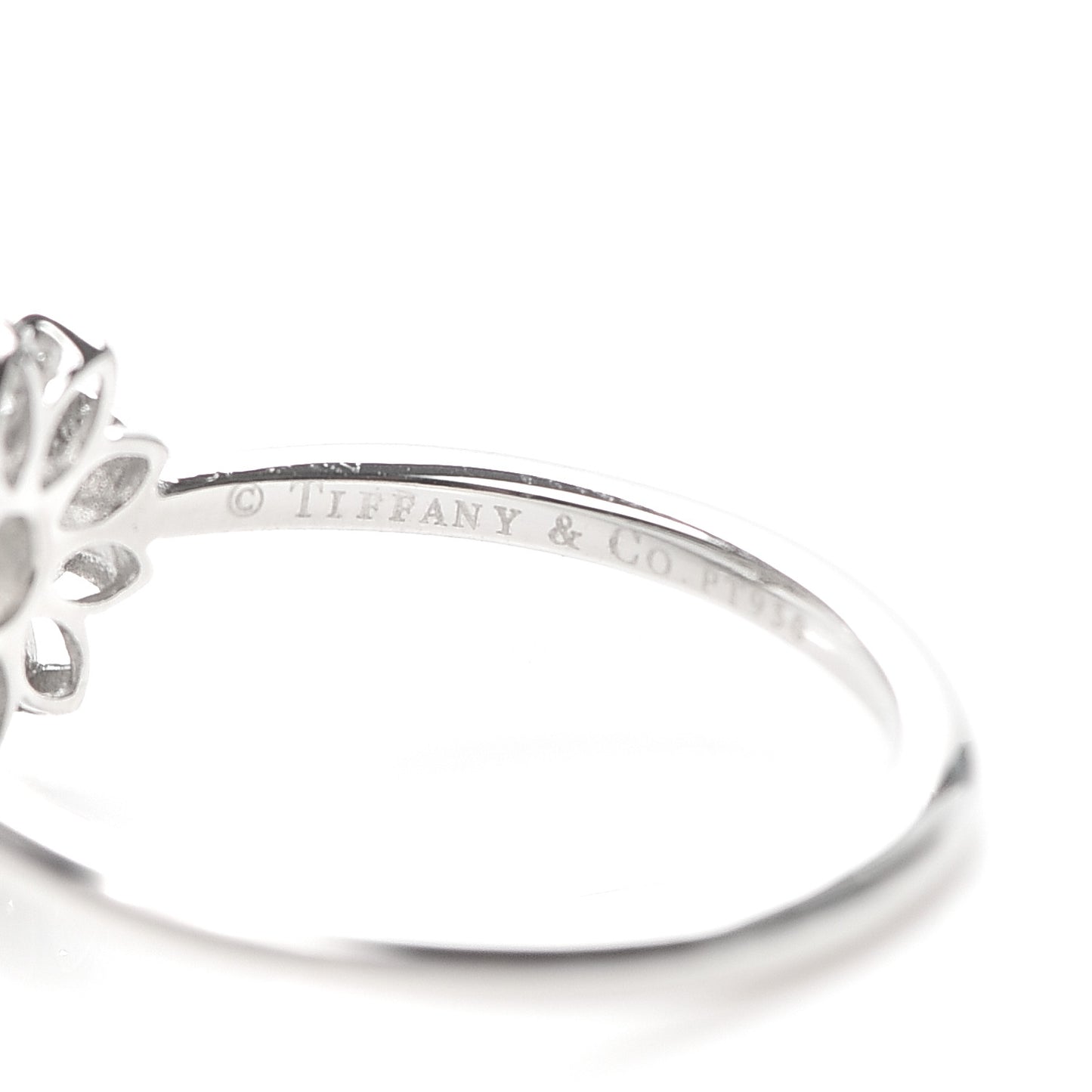 Platinum Diamond Enchant Garden Flower Ring 50 5.5
