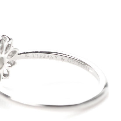 Tiffany Platinum Diamond Enchant Garden Flower Ring 50 5.5 4 of 5