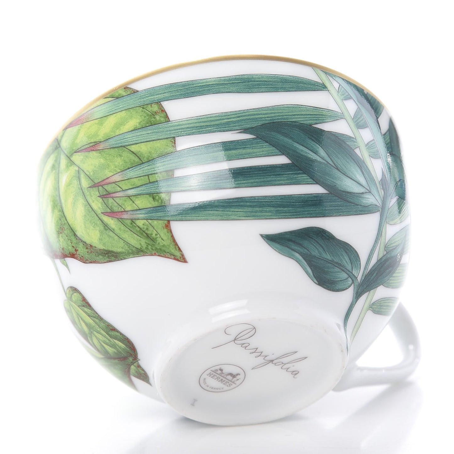 Porcelain Passifolia Tea Cup And Saucer Set Of 2
