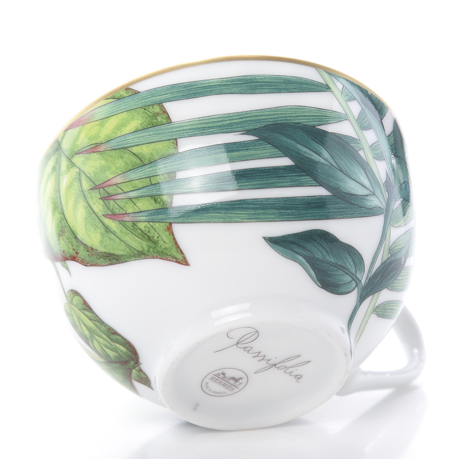 Hermes Porcelain Passifolia Tea Cup And Saucer Set Of 2 5 of 10