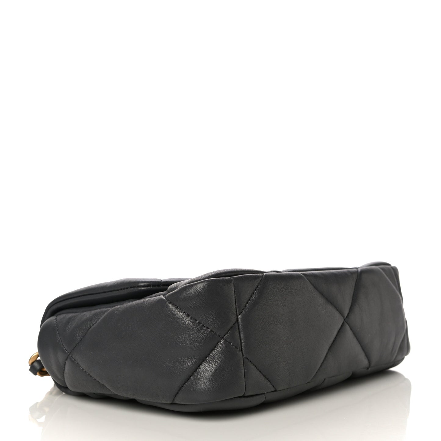 Lambskin Quilted Medium Chanel 19 Flap Dark Grey