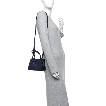 Telfar Vegan Leather Small Shopping Bag Navy 2 of 12