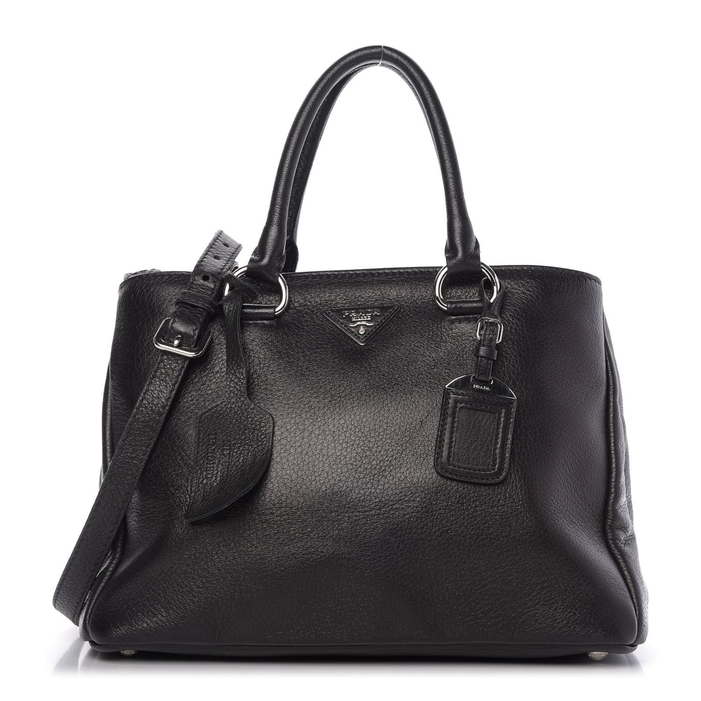 Cervo Deerskin Shopping Tote Black