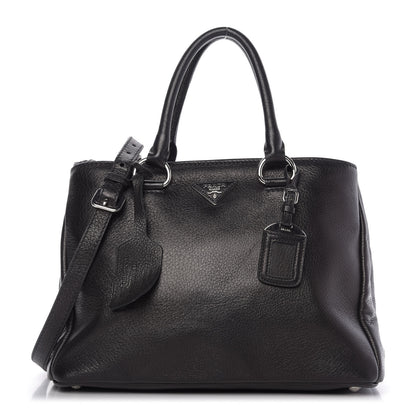Prada Cervo Deerskin Shopping Tote Black 1 of 10