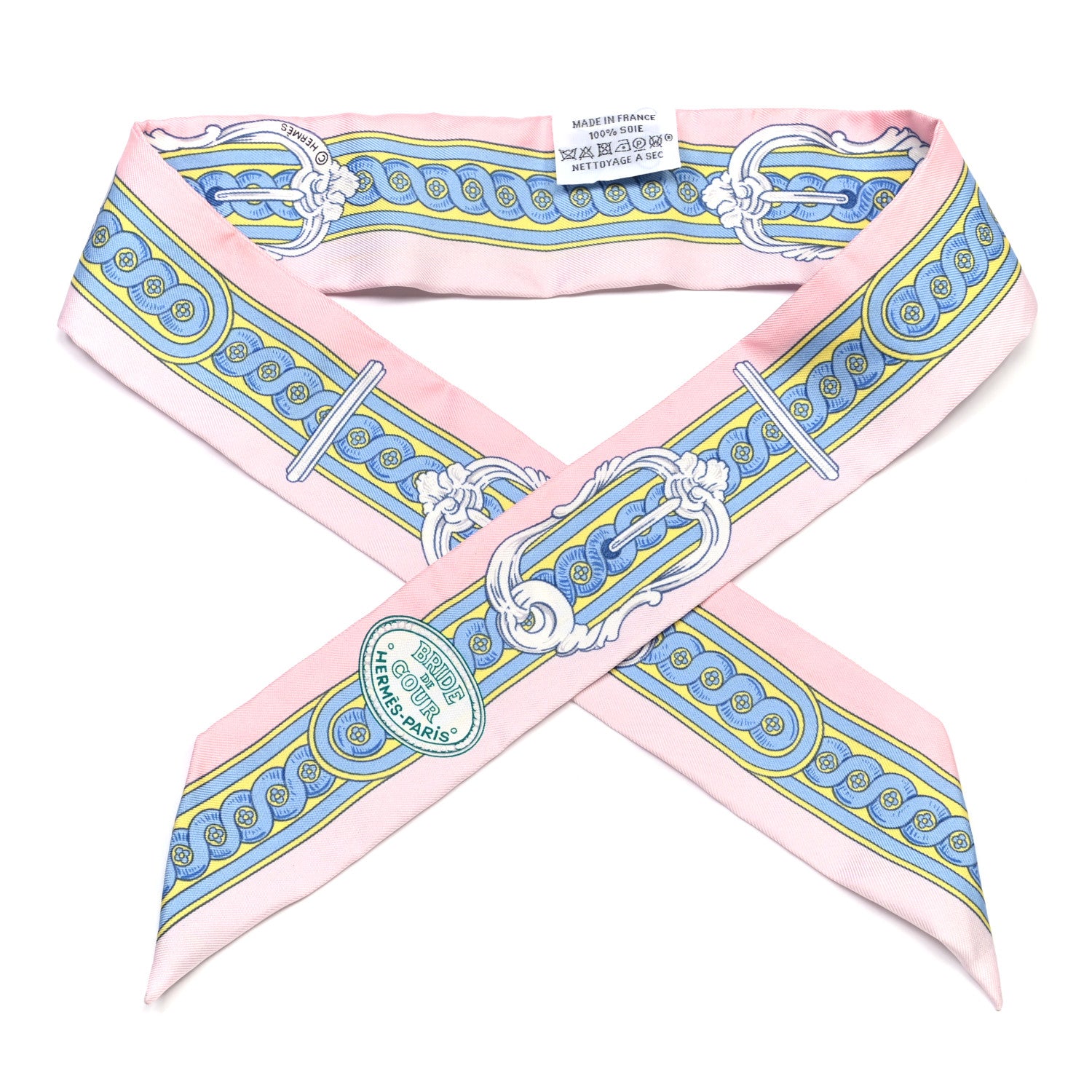 Hermes Silk Bride De Cour Twilly Rose Pale Ciel 1 of 4