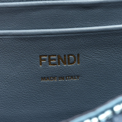 Fendi Denim Effect Sequin Paillettes Shiny Nappa Sex and the City Mini Baguette Blue 6 of 10