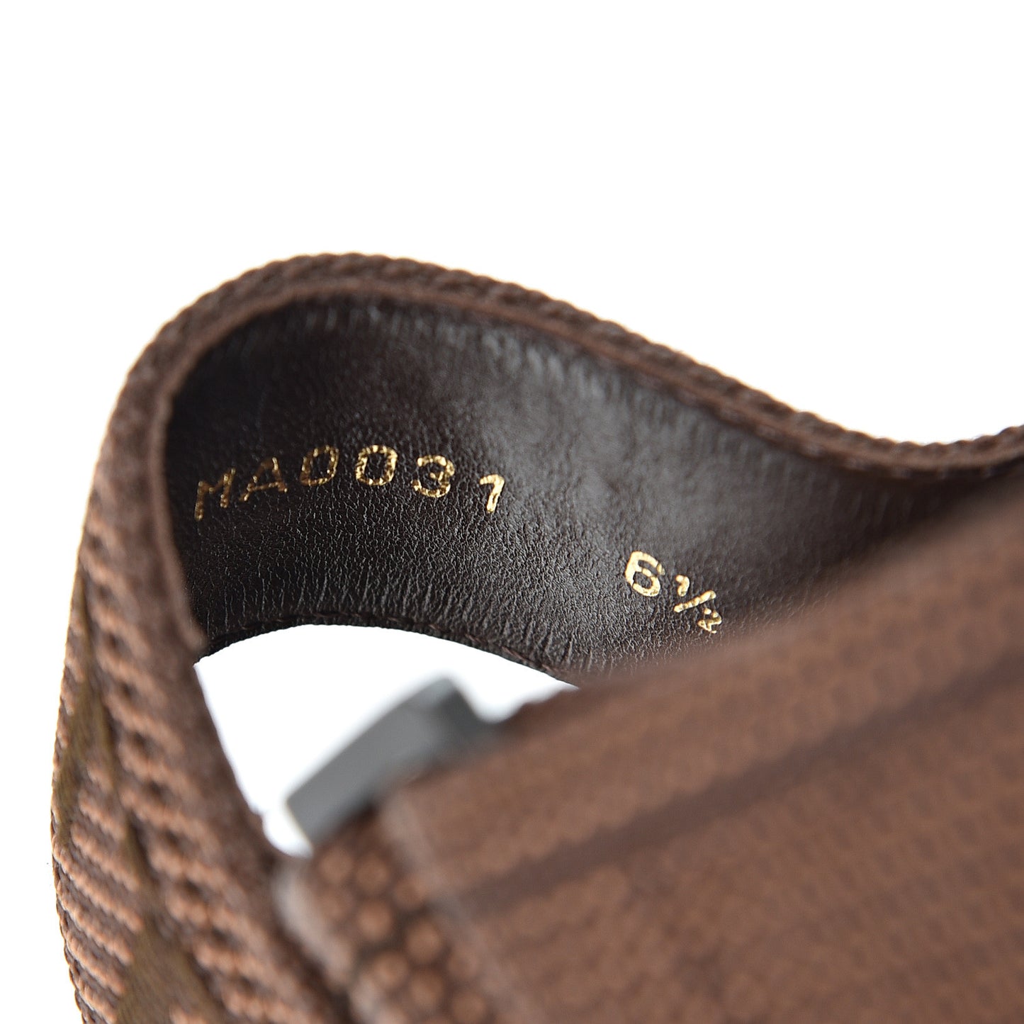 Nylon Platform Flat Sandals 6.5 Brown