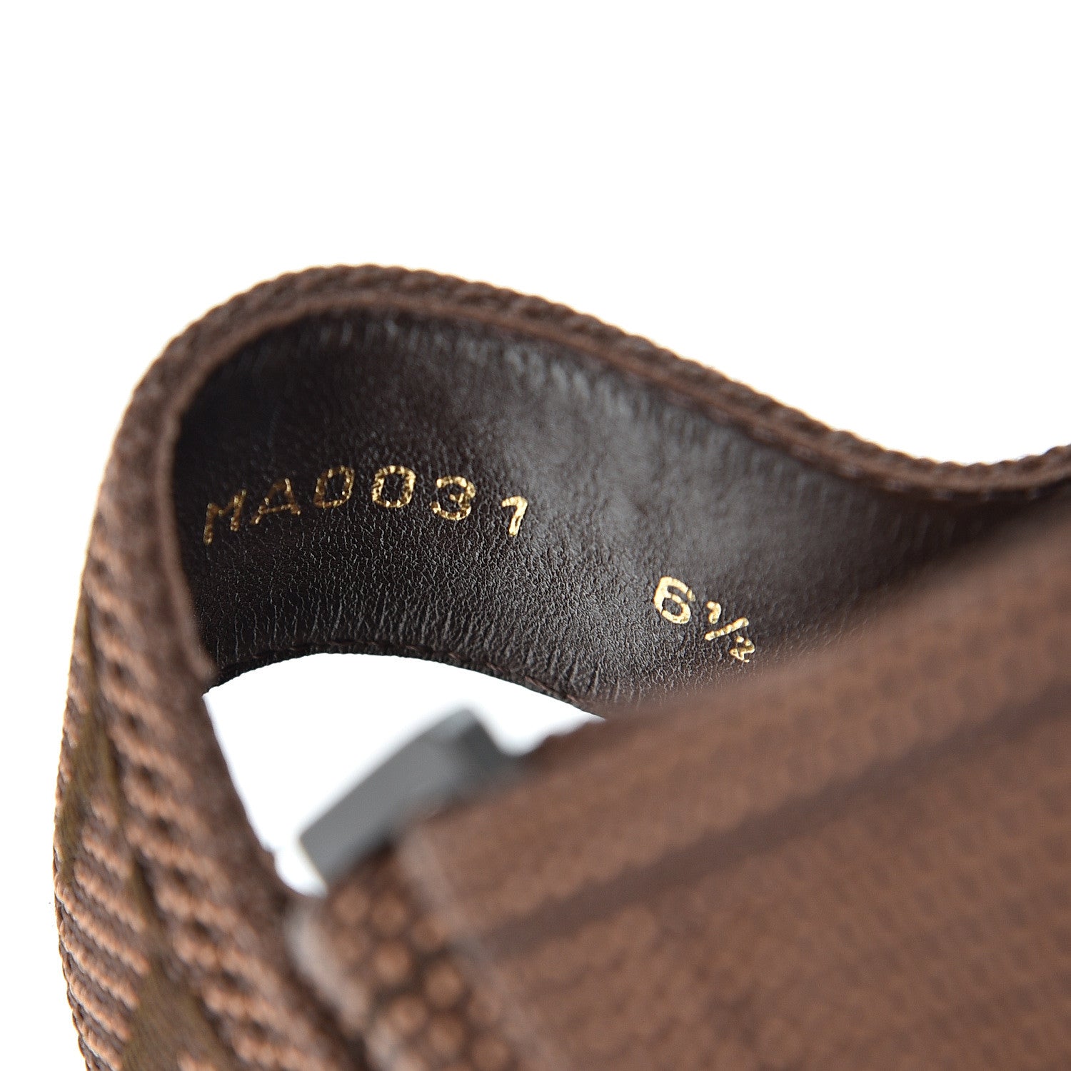 Louis Vuitton Nylon Platform Flat Sandals 6.5 Brown 9 of 9