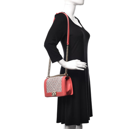 Chanel Lambskin Tweed Medium Boy Flap Pink 2 of 10