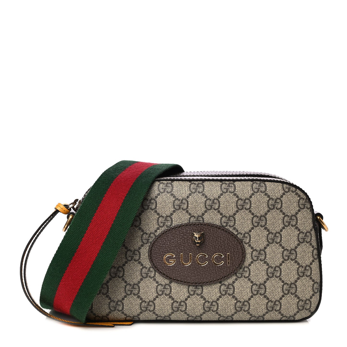 GG Supreme Monogram Web Neo Vintage Shoulder Bag Beige New Acero Crop