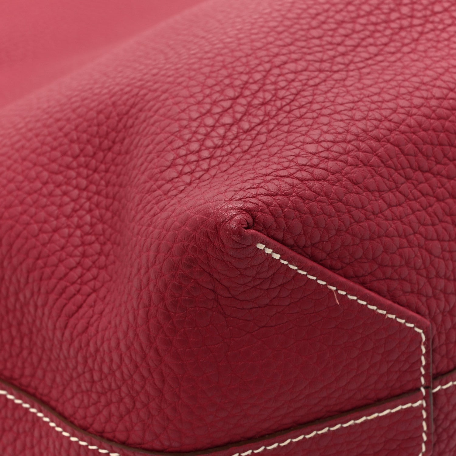 Hermes Taurillon Clemence Double Sens 36 Reversible Tote Rubis Bougainvillea 16 of 20