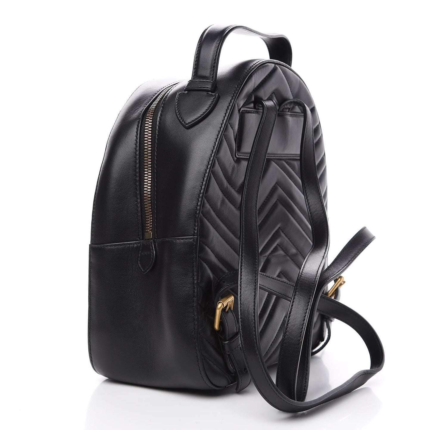 Calfskin Matelasse GG Marmont Dome Backpack Black