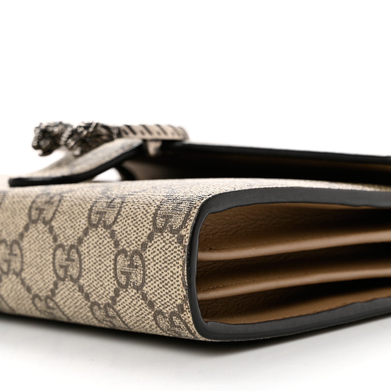 Gucci GG Supreme Monogram Mini Dionysus Chain Wallet Beige Taupe 9 of 10