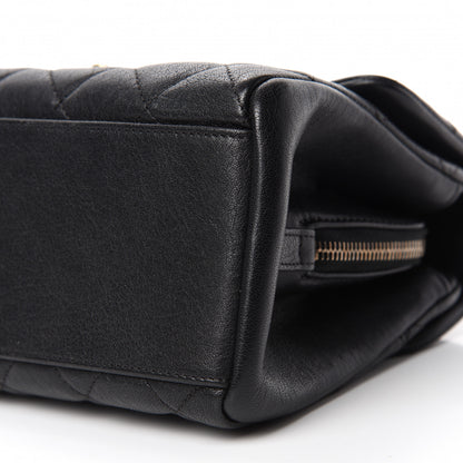 Chanel Shiny Sheepskin Quilted Small Trapezio Flap Black 7 of 11