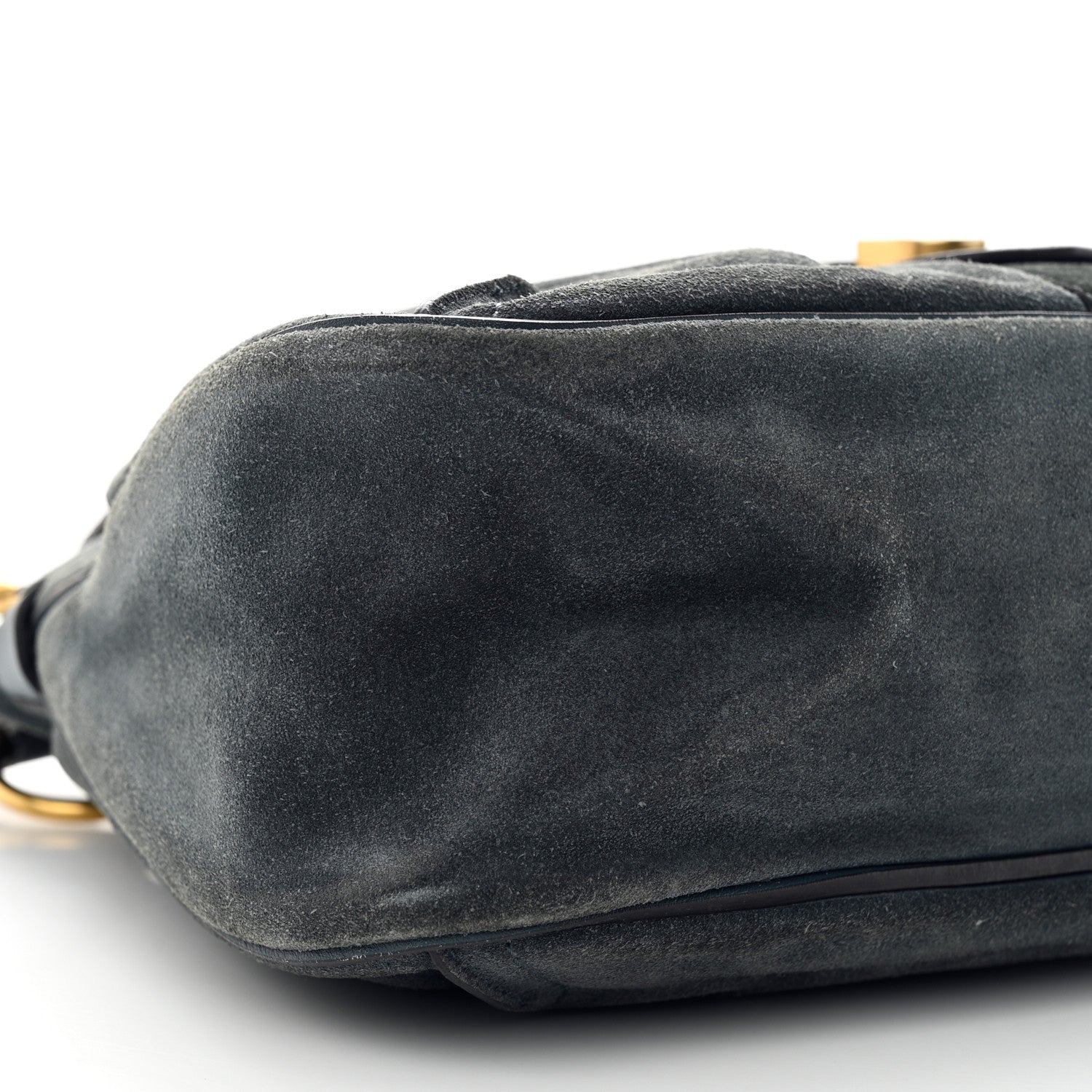Chloe Suede Medium Lexa Shoulder Bag Silver Blue 9 of 12