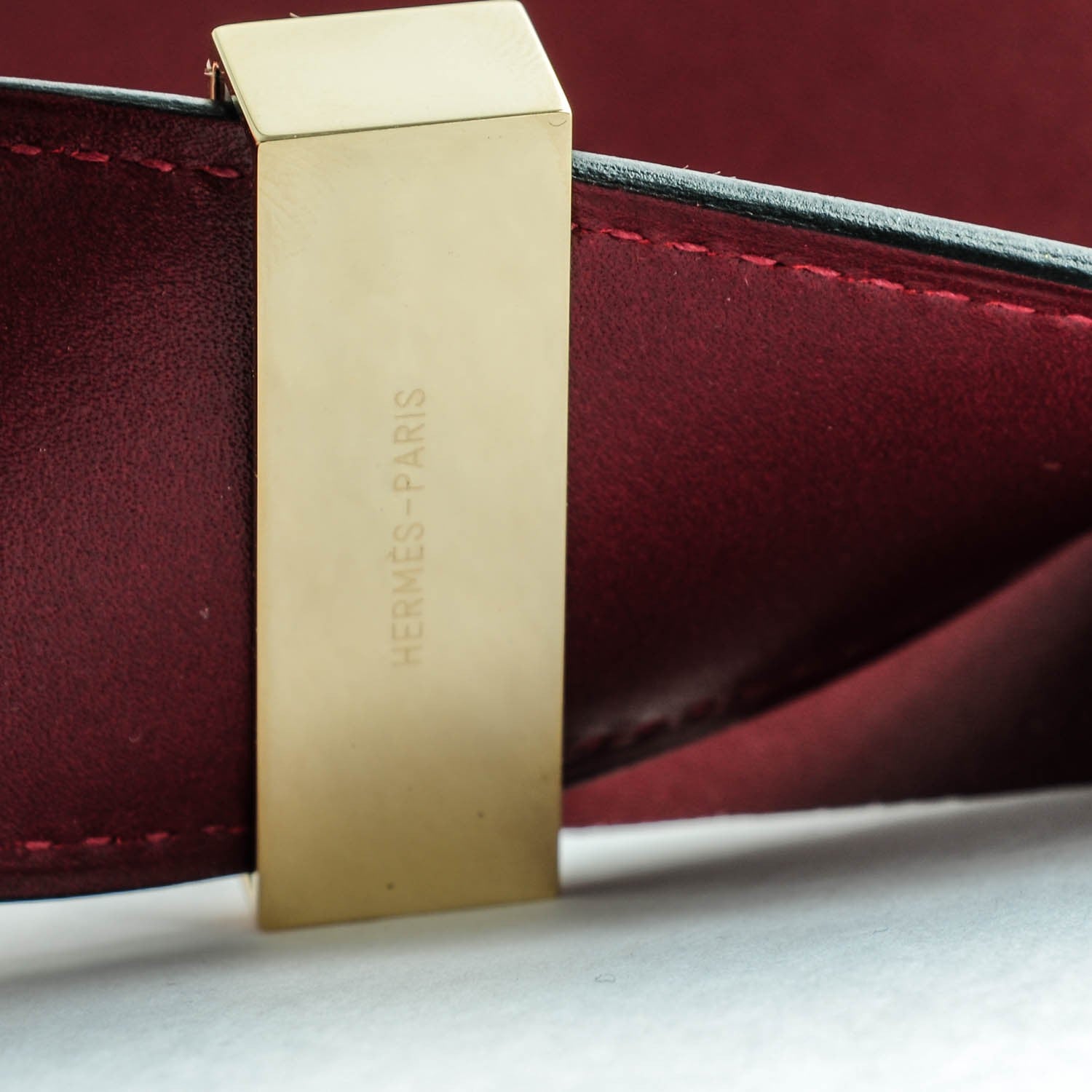 Hermes Tadelakt Medor 23 Clutch Rouge H 9 of 10
