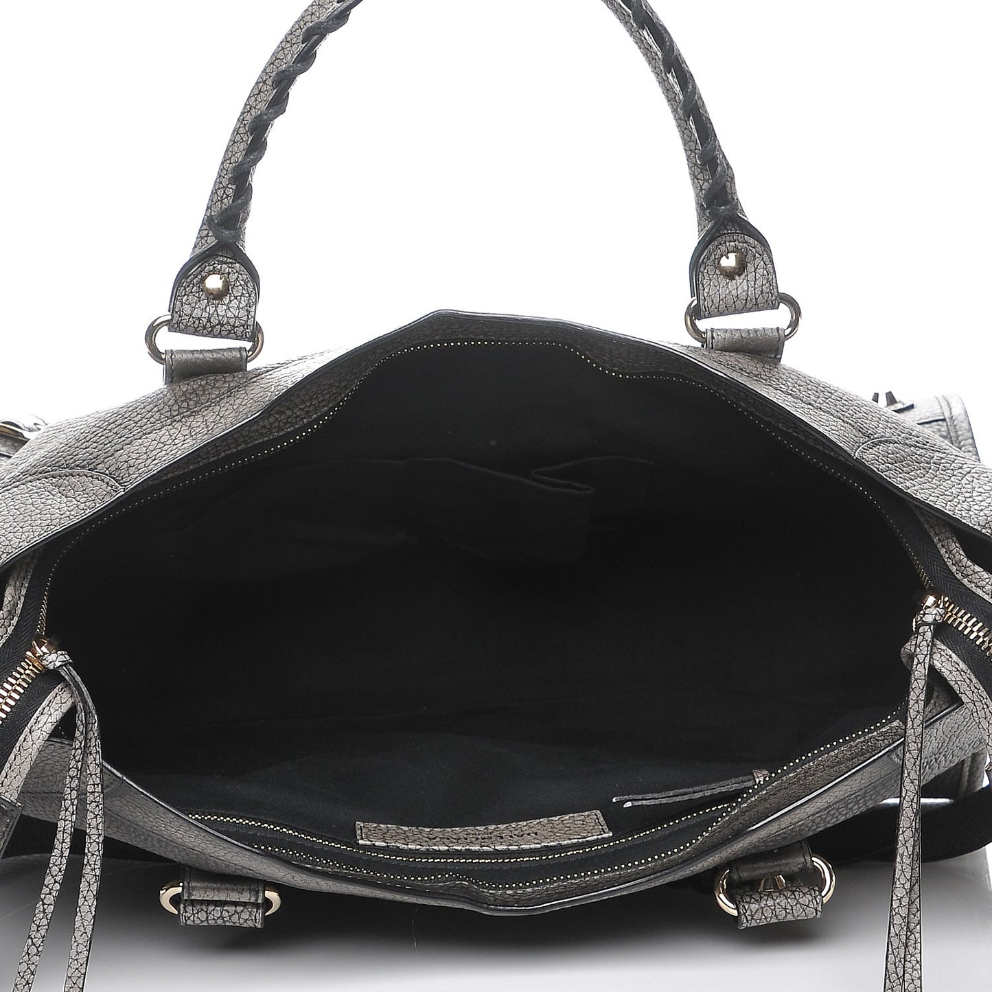 Grained Calfskin Classic Gold Hardware City Ombre Grey Gradient