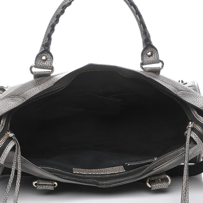 Balenciaga Grained Calfskin Classic Gold Hardware City Ombre Grey Gradient 6 of 8