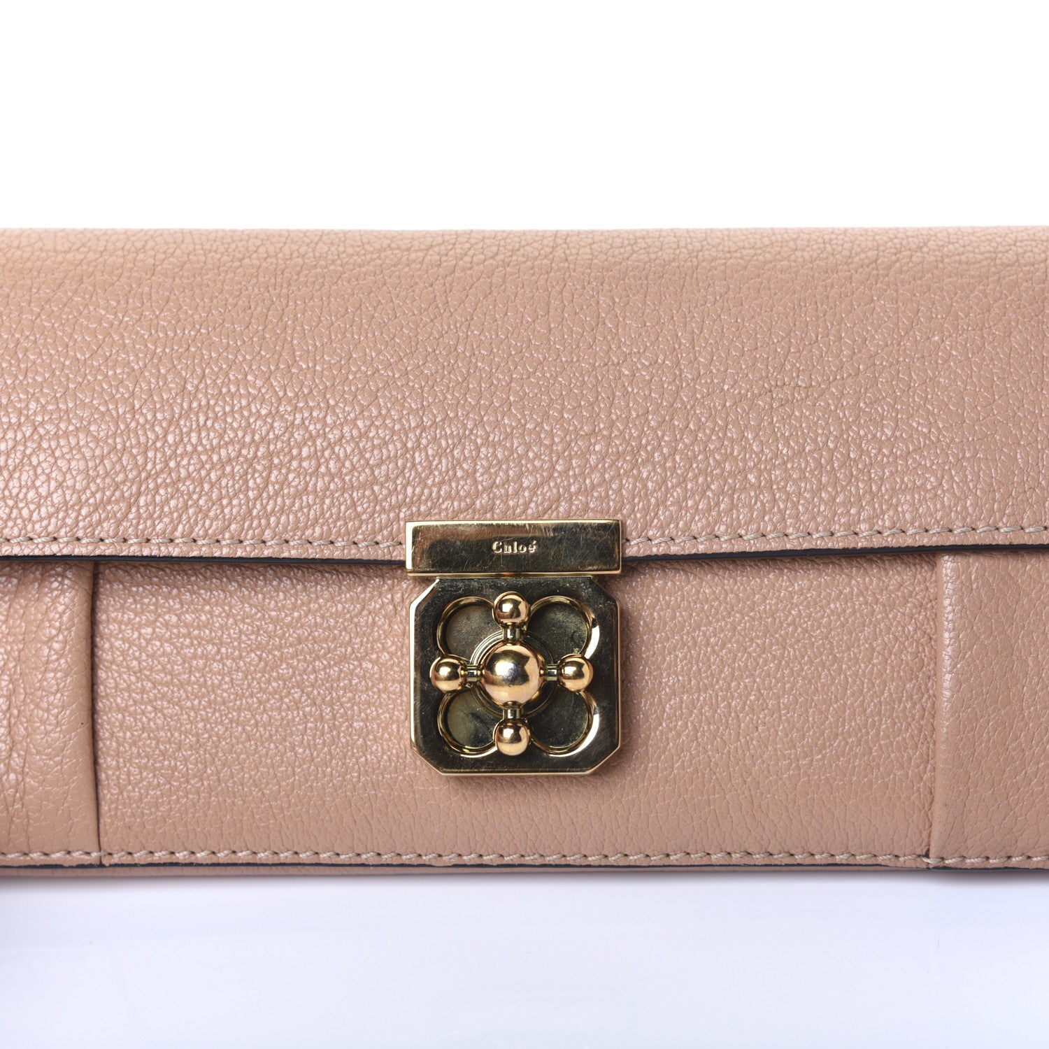 Chloe Goatskin Elsie Long Wallet Gingerbread 14 of 14