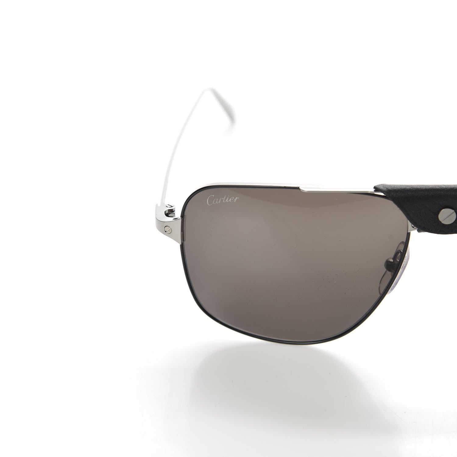 Cartier Ruthenium Santos De Aviator Sunglasses Grey 7 of 8
