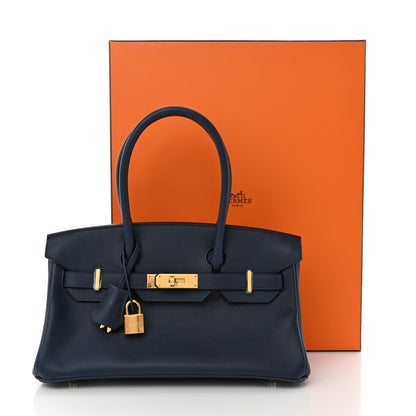Hermes Evercolor Shoulder Birkin Light 29 Bleu Abysse 11 of 11