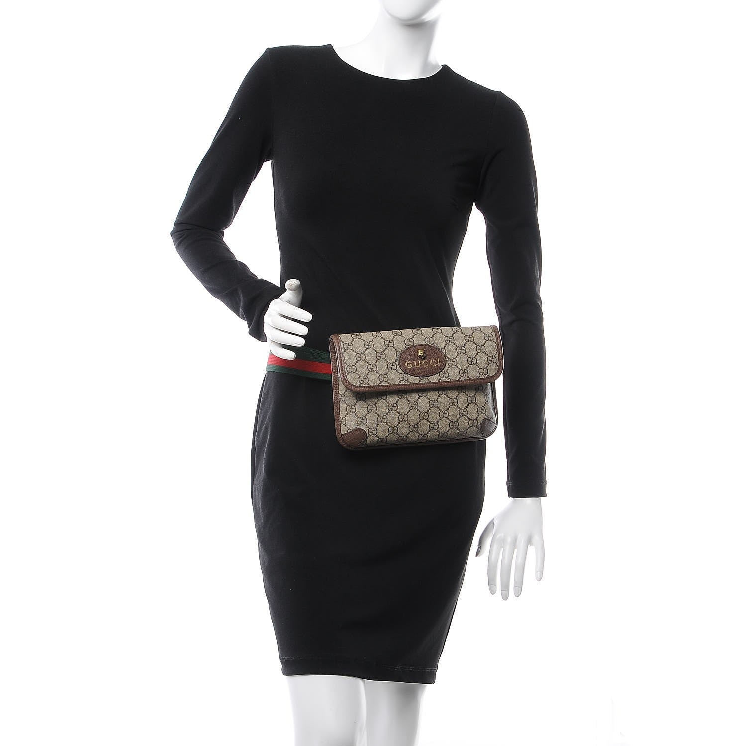 Gucci GG Supreme Monogram Neo Vintage Web Belt Bag Brown 2 of 8