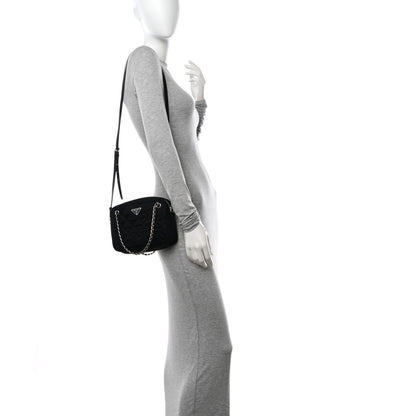 Prada Nylon Tessuto Impuntu Quilted Bandoliera Crossbody Bag Black 2 of 10