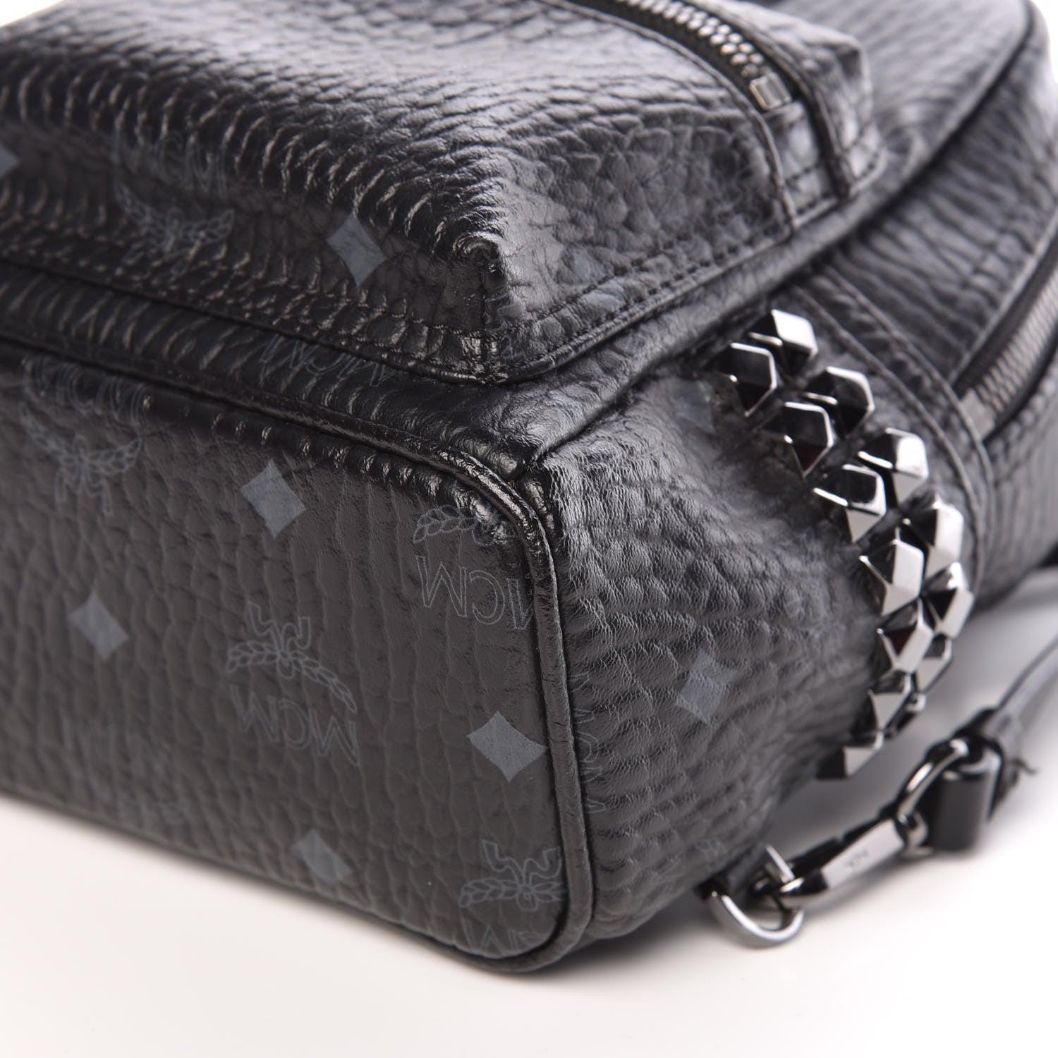 MCM Visetos Side Stud X-Mini Stark Bebe Boo Backpack Black 12 of 18