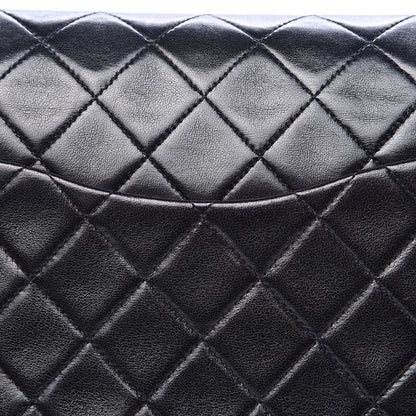 Chanel Lambskin Quilted Medium Double Flap Black 15 of 16