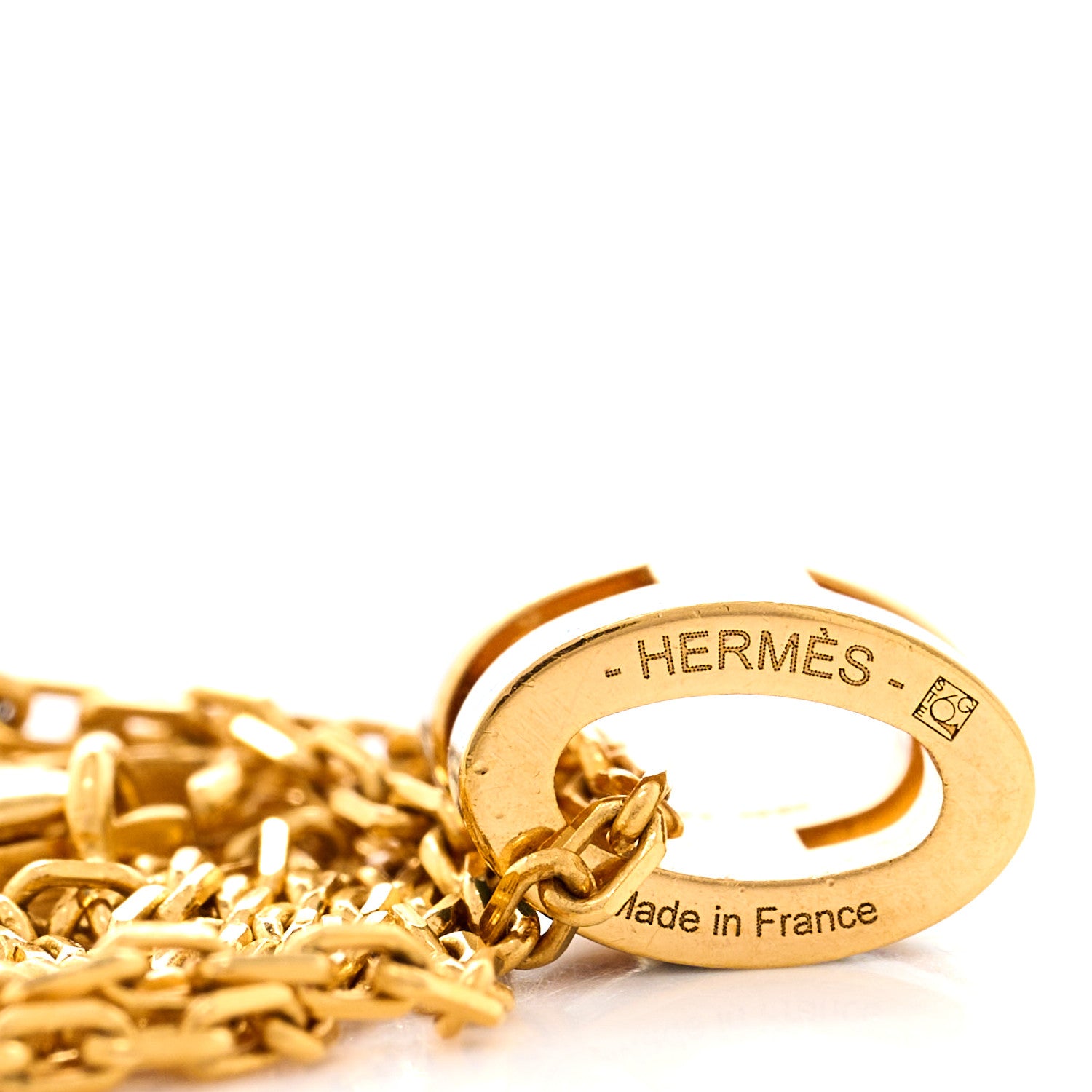 Hermes Lacquered Gold Mini Pop H Pendant Necklace Bleu Jean 6 of 6