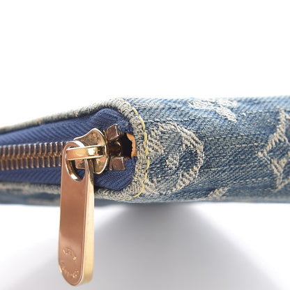 Louis Vuitton Denim Zip Compact Wallet Blue 11 of 14