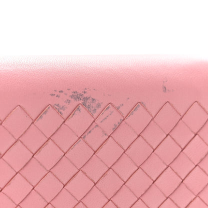 Bottega Veneta Nappa Intrecciato Continental Wallet on Chain Pink 8 of 10