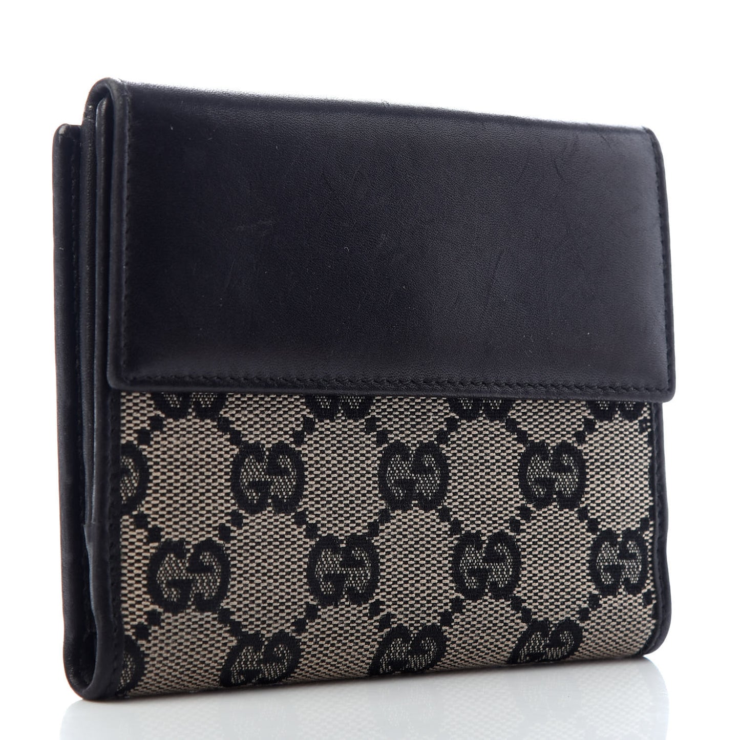 Monogram Compact Wallet Black