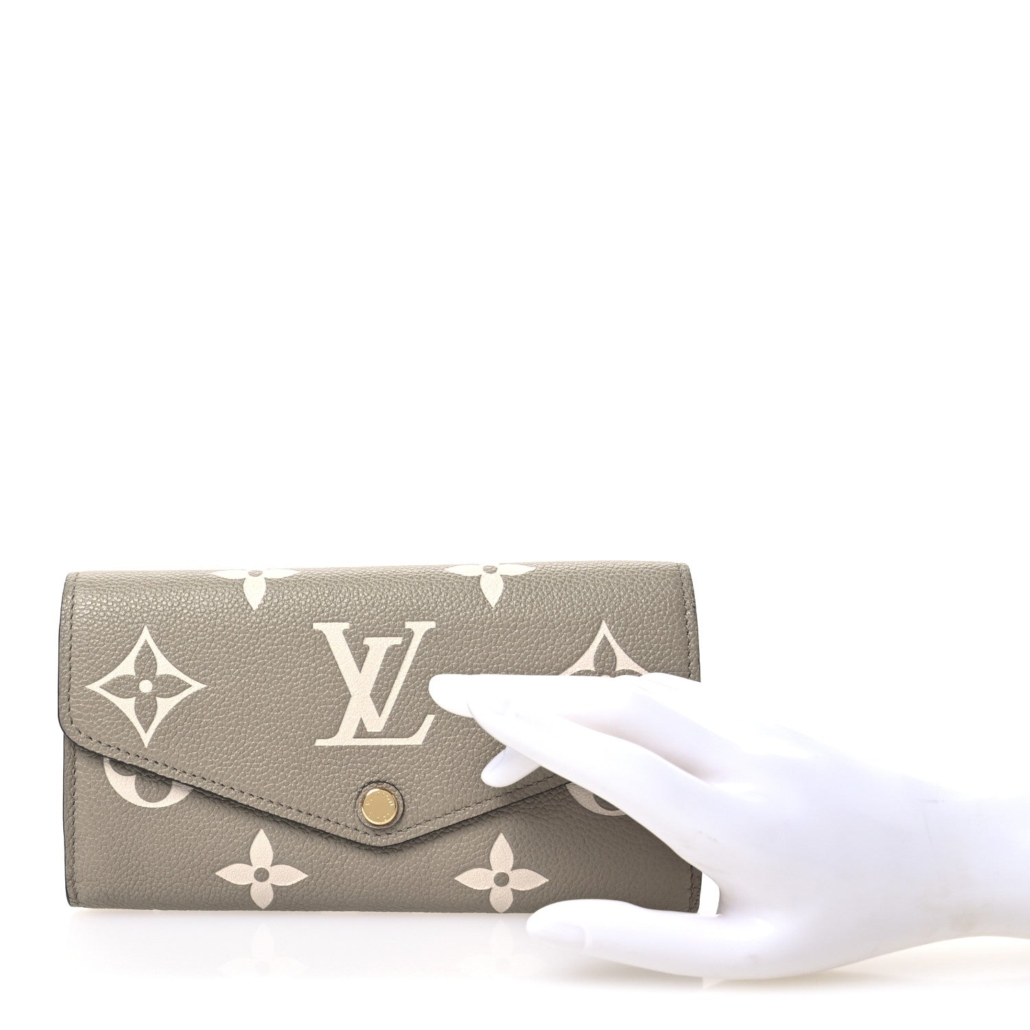Louis Vuitton Empreinte Monogram Giant Sarah Wallet Tourterelle Creme 2 of 6