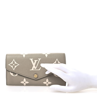 Louis Vuitton Empreinte Monogram Giant Sarah Wallet Tourterelle Creme 2 of 6