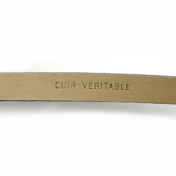 Crystal Skinny Belt Metallic Black