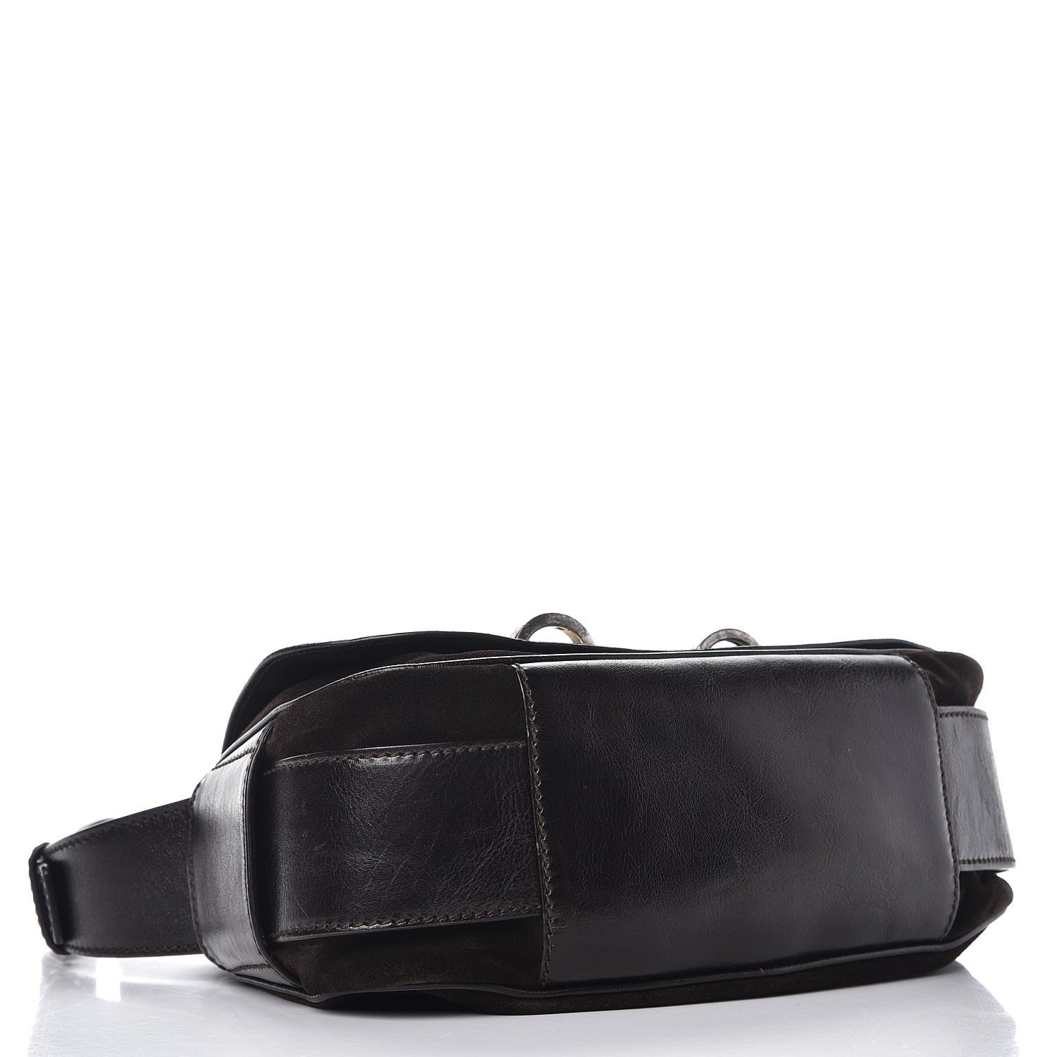 Saint Laurent Suede Rive Gauche Flap Brown 5 of 9