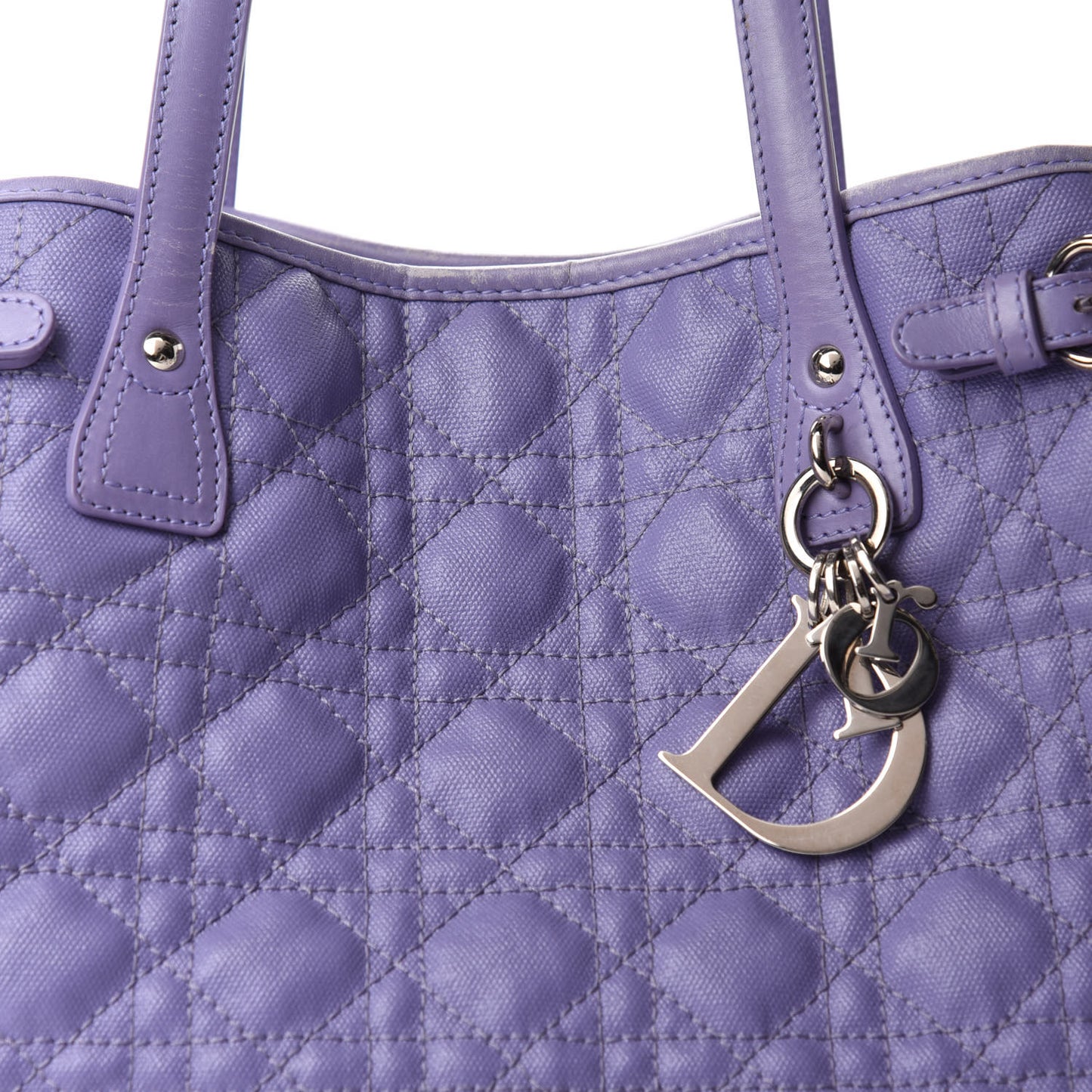 Coated Canvas Cannage Medium Panarea Tote Lilac