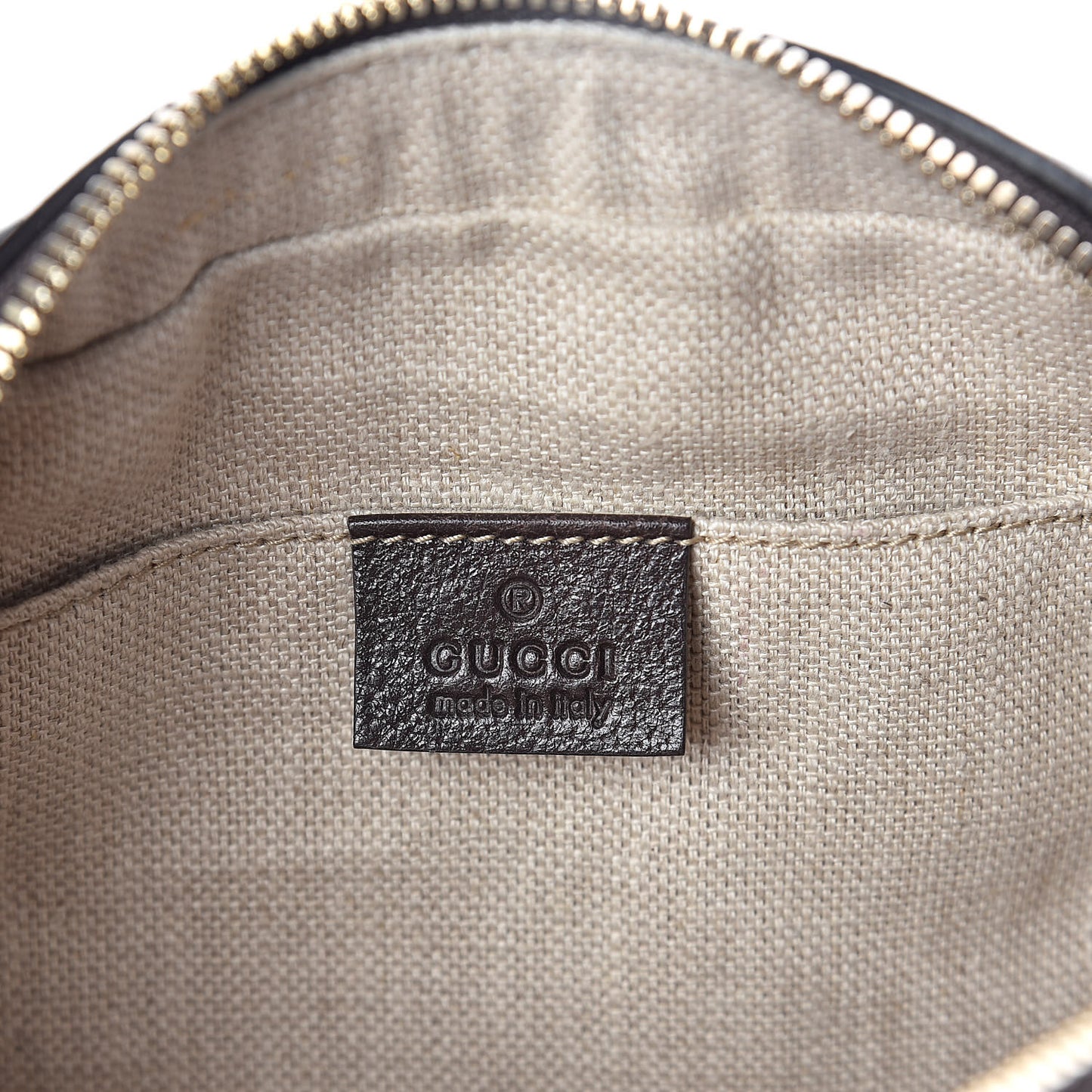 GG Supreme Monogram Web Small Webby Bee Shoulder Bag Dark Brown