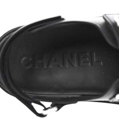 Chanel Rubber CC Dad Sandals 37 Black 7 of 8