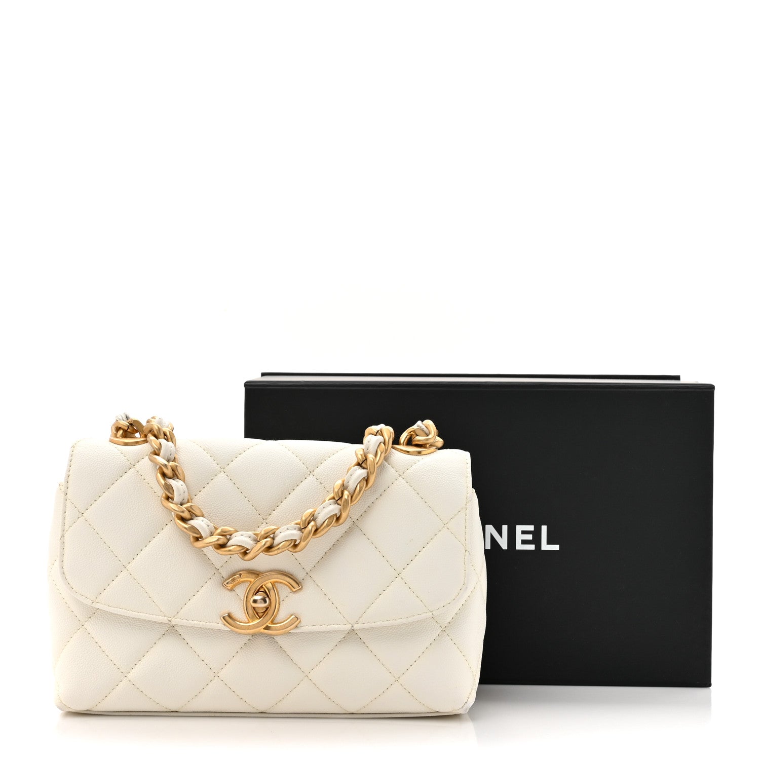 Chanel Caviar Quilted Small Flap White 17 of 17