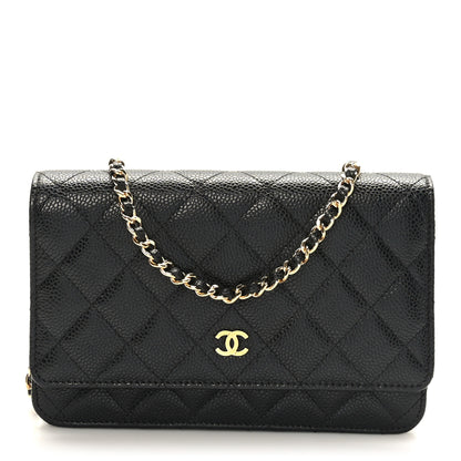 Chanel Caviar Quilted Wallet on Chain WOC Black 1 of 10