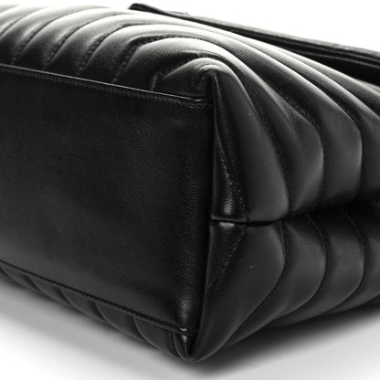 Saint Laurent Calfskin Y Quilted Monogram Medium Loulou Chain Satchel Black 8 of 10