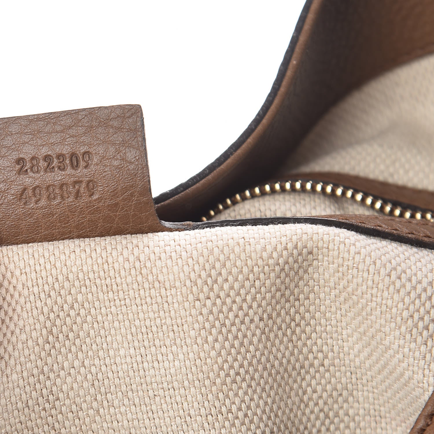 Gucci Pebbled Calfskin Medium Soho Shoulder Bag Brown 7 of 14